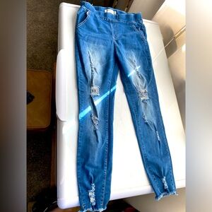 Jean jogger style pants